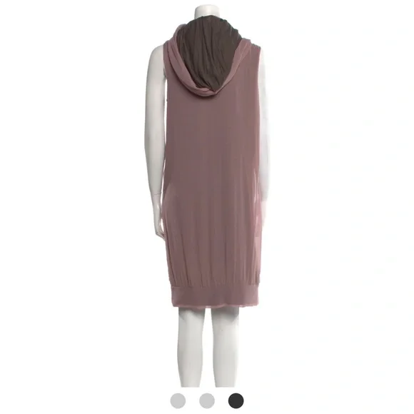 Sleeveless Mauve Shift Dress with Scarf - Picture 3 of 4